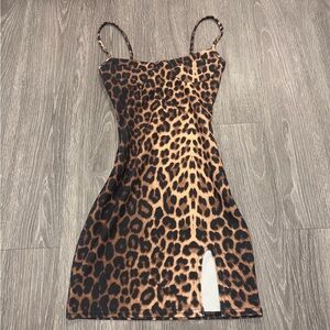 PrettyLittleThing Leopard Print Mini Dress